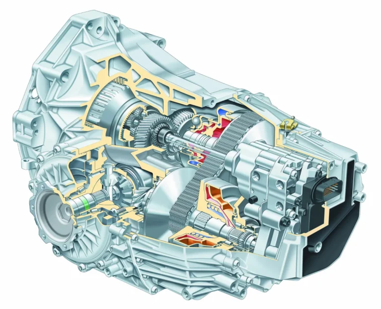 Cutia Audi multitronic (CVT, 01J), vedere secționată — material de presă Audi, octombrie 1999