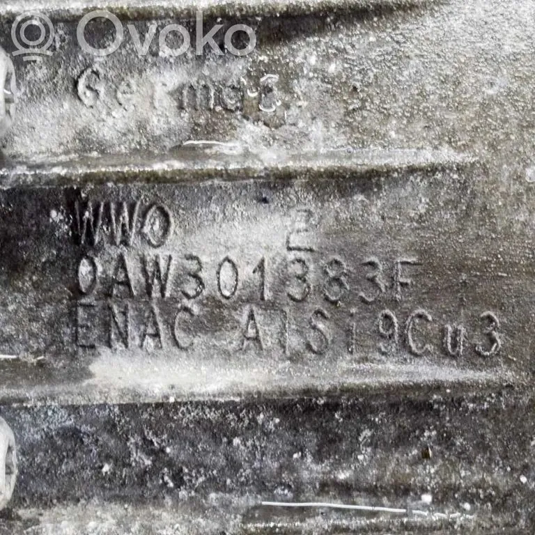 Marcajul turnat pe carcasă „0AW 301 383 F” la o cutie Multitronic 0AW (cod cutie LKS) dintr-un Audi A5 8T 1.8 TFSI