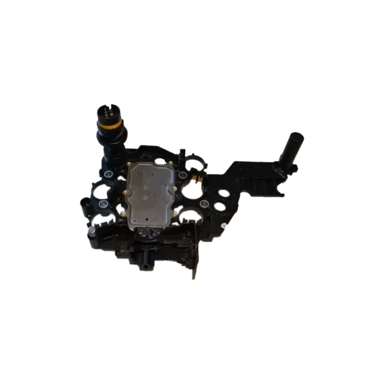 Modulul de comandă al cutiei CVT 722.8 (W169), cu cadrul de senzori și conectorul, demontat de pe blocul hidraulic