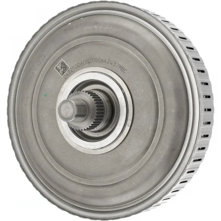 Ambreiajul dublu umed 724.1 (8G-DCT), fața dinspre motor cu marcajul DataMatrix/cod de piesă