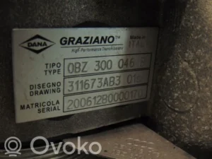 Plăcuța de identificare Graziano (Dana) a cutiei DL800 din Audi R8 4S: tip 0BZ 300 046 B, desen 311673AB3