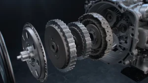 Pachetul de ambreiaje umede multidisc al cutiei N DCT (8DCT umed), din kitul de presă Hyundai KONA N N DCT deep dive, 7 aprilie 2021
